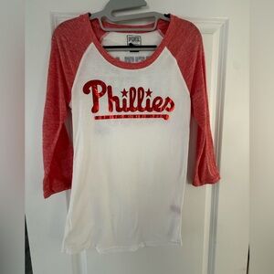 VS PINK Philadelphia Phillies SZ S Baseball Tee